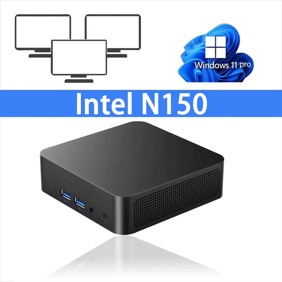 ZHUJI Mini-PC mit Windows 11, Intel Prozessor, 16GB RAM, 256GB SSD, Schwarz - Bild 3