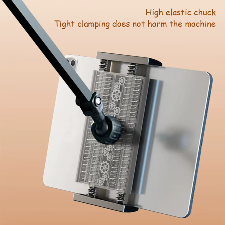 YEGBONG Handy-Tablet-Halterung mit verstellbarem langen Arm und Klemme in Schwarz - Bild 4