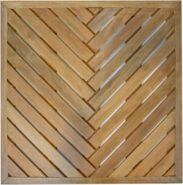 Bangkirai Holz-Terrassenfliesen im Fischgrät-Design, Breite: 100 cm, Tiefe: 100 cm - Bild 1
