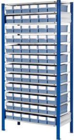 Kappes Steckregal RasterPlan Mod. 31 mit Volumenkästen in Taubenblau, B/T/H: 200 x 100 x 60 cm - Bild 1