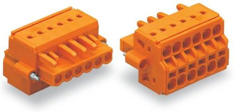 WAGO 231-2304/107-000 Federleiste in Orange, 50 Stück - Bild 1