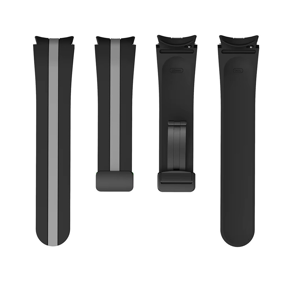 XTargo Uhrenarmband Silikon, Magnet Klappschnalle, Schwarz, Unisex - Bild 3