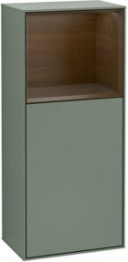 V&B Finion Seitenschrank mit LED-Beleuchtung und Glastüren, Wandmontage, B: 41,8 cm, H: 93,6 cm - Bild 1