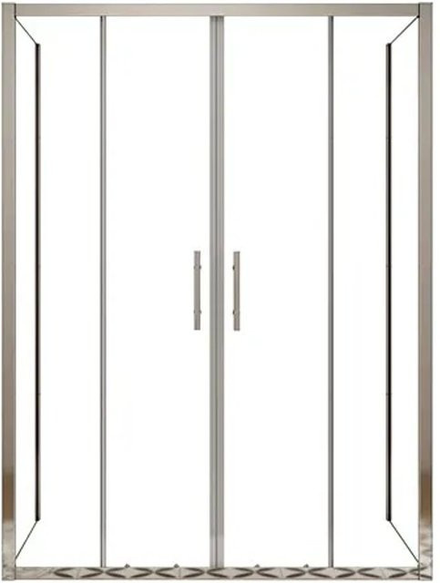 Duschparadies U-Duschkabine in U-Form mit Schiebetür aus 5mm ESG Sicherheitsklarglas, Farbe: transparent, B/T/H: 140 x 90 x 190 cm - Bild 1