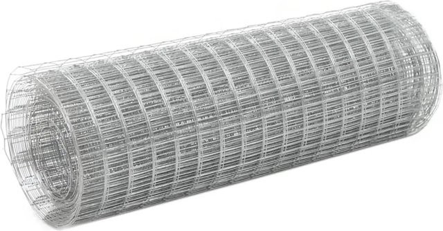 vidaXL Maschendraht aus verzinktem Stahl in Silber, B: 0,5 m, L: 10 m - Bild 1