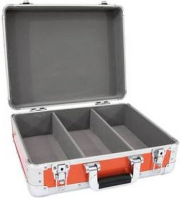 Omnitronic CD-Case ALU Digital-Booking 3012205A in Rot und Orange, B: 42,5 cm, L: 38 cm, H: 17,5 cm - Bild 1