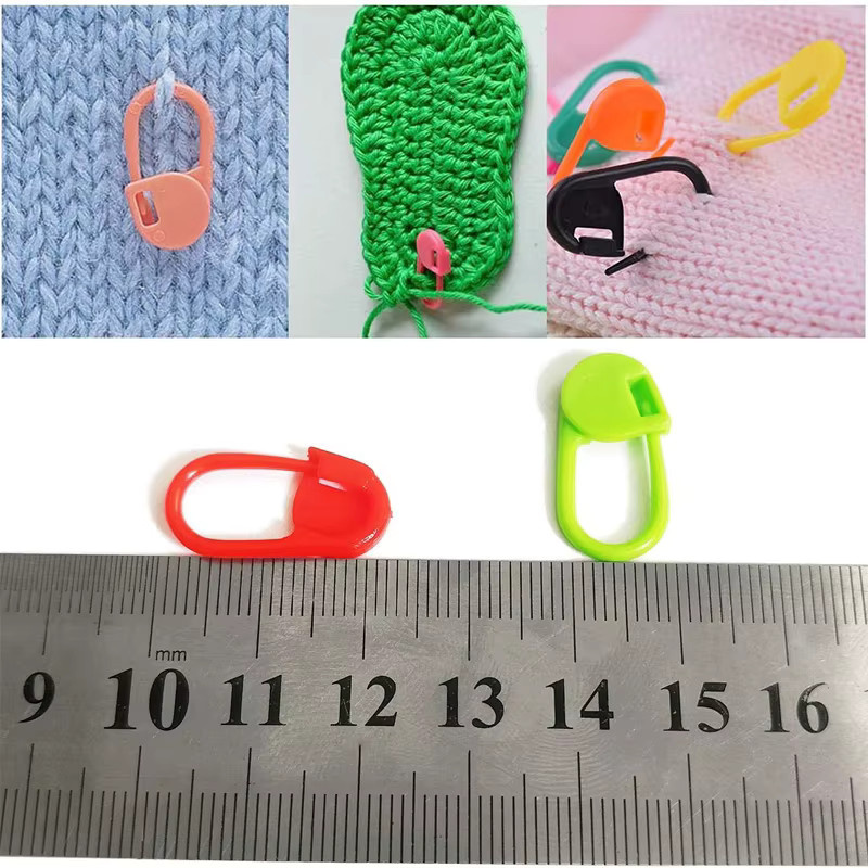 50 Stück Strickmarkierungen YWXXin.LIFE Maschenmarkierer Clips aus Kunststoff in Multicolour für Nähen und Stricken - Bild 3