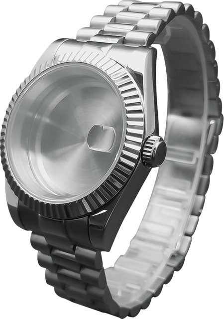 NEITON Uhrengehäuse Edelstahl, Saphirglas, 36 mm/39 mm, Silber, Unisex - Bild 1