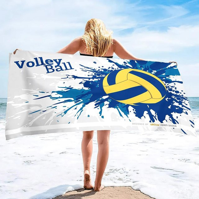 Sandfreies Mikrofaser Strandtuch von JMG Household Supplies in Blau, schnelltrocknend und saugfähig, H: 30 cm, B: 50 cm - Bild 1