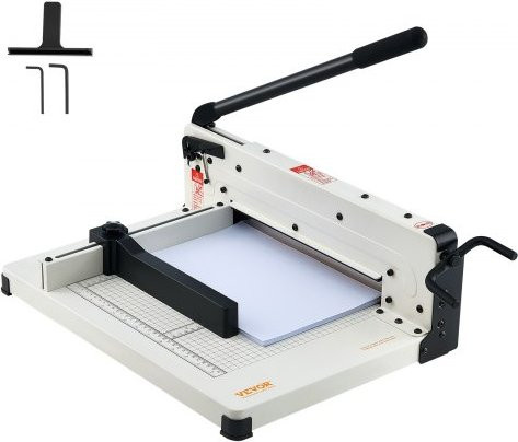 VEVOR Papierschneider Guillotine mit Metallbasis für A4, Kapazität 400 Blatt, Weiß - Bild 1