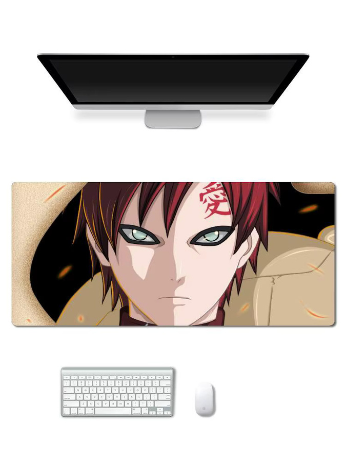Moetch Anime Mousepad Gaara Klassisches Design XXL Rutschfest für Büro und E-Sport in Multicolour - Bild 4