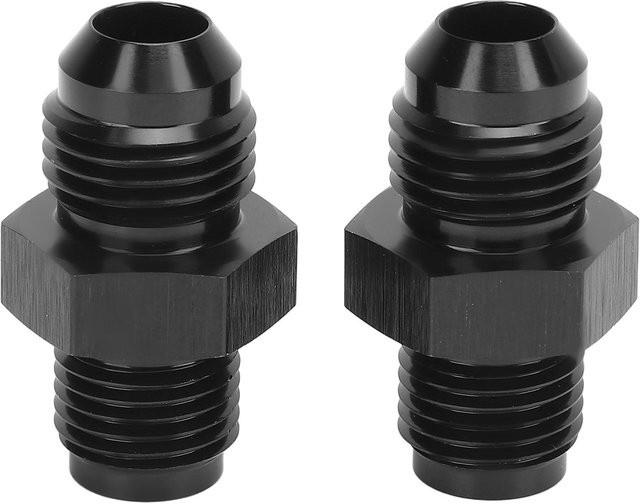 KaiSai Adapter Set 6AN auf 1/2 20 Bördelanschluss für Getriebeölkühler in Schwarz - Bild 1