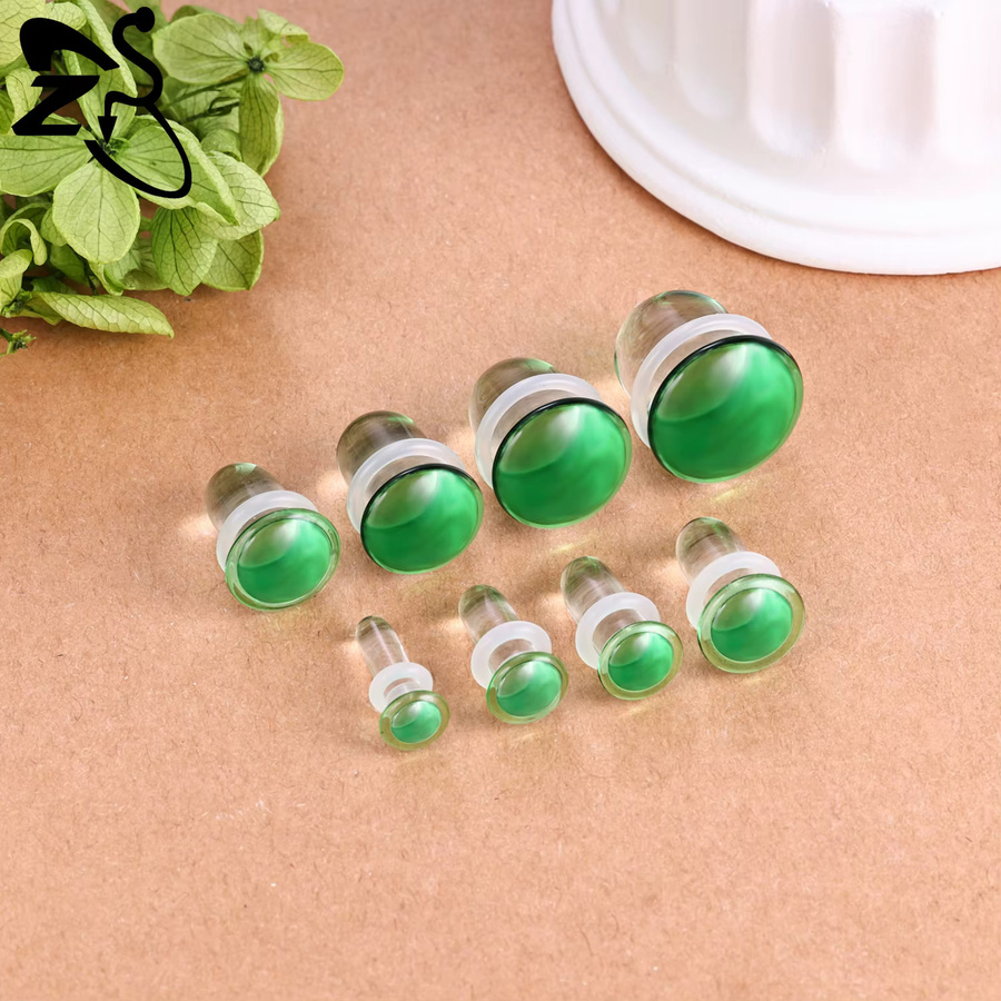 ZS Ohrstöpsel und Tunnel, Glas, bunt, Unisex, 3–25 mm - Bild 2