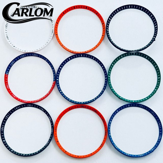 Carloms Kapitelring Kunststoff, 30,5mm/27,5mm, Schwarz, Orange, Dunkelblau, Grün - Bild 1