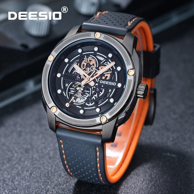 Deesio Chronograph, Automatik, Edelstahl, Schwarz, Herren - Bild 1
