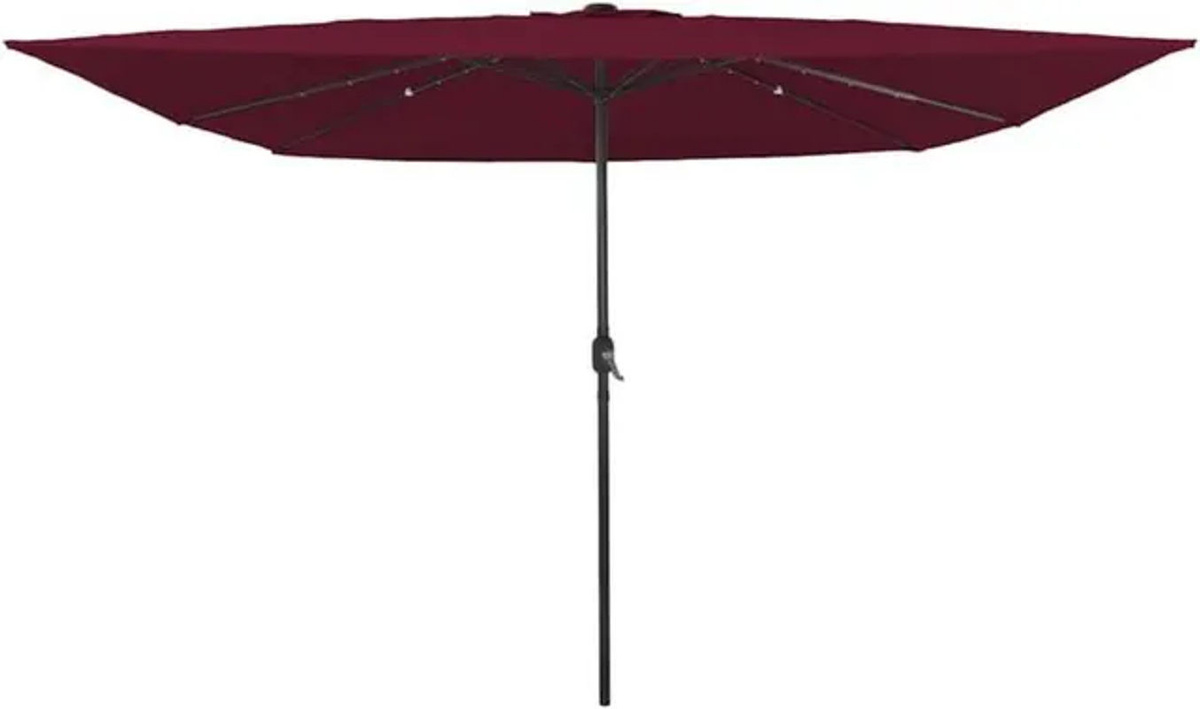 Modernes Vidaxl Sonnenschirm aus Polyester und Stahl in Rot und Schwarz, B/T/H: 295 x 295 x 245 cm - Bild 1