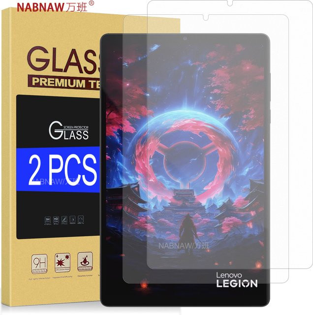 2er-Pack Lenovo Legion Tab Displayschutz aus gehärtetem Glas für Gen 2, Gen 3, Gen 4 und Gen 5 (8,8 Zoll), transparent - Bild 1