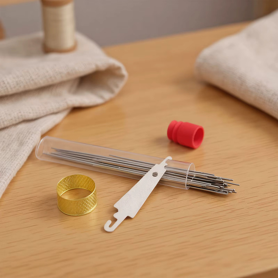Nähwerkzeug Set mit Big Eye Nadeln aus Stahl in Silber für Reparaturen und Anfänger, 31 bis 37 Teile pro Set - Bild 3