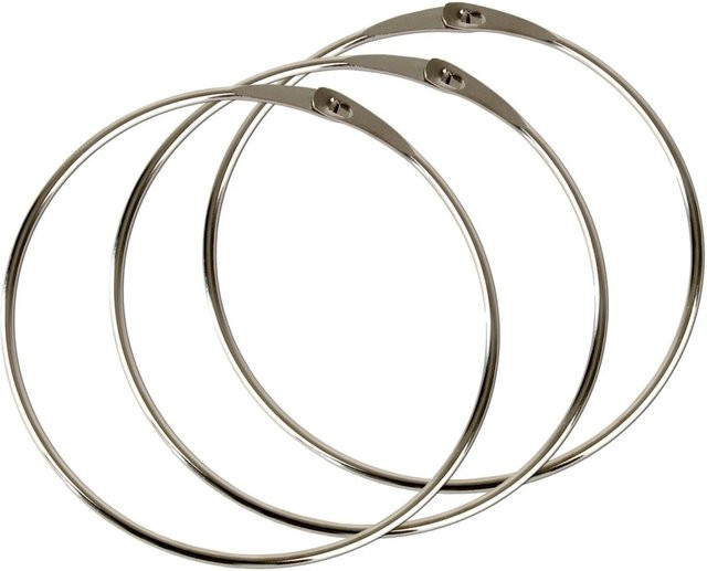 BigDean 3er Set Warenring Schlüsselring aus Edelstahl in Silber mit Schnellverschluss, Durchmesser: 150 mm - Bild 1