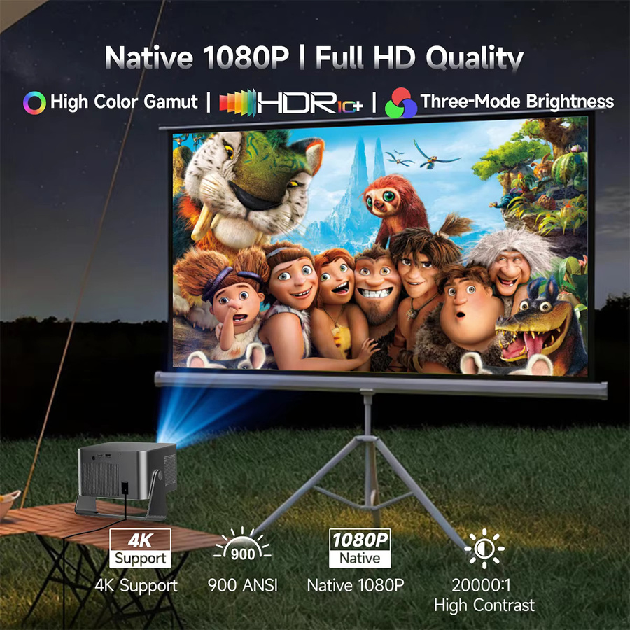 Magcubic HY350GTV Projektor Set mit Google TV Stick, 1080p Full HD, 900 ANSI, Autofokus, Tragbarer Beamer in Weiß - Bild 3