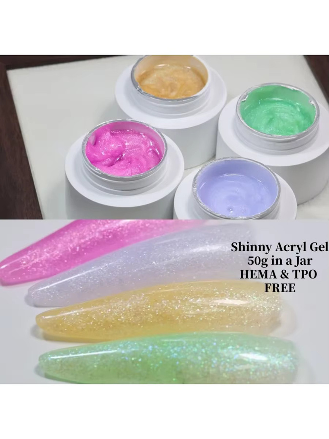 MSHARE Acryl-Gel, Glänzendes Gold, 50g - Bild 2