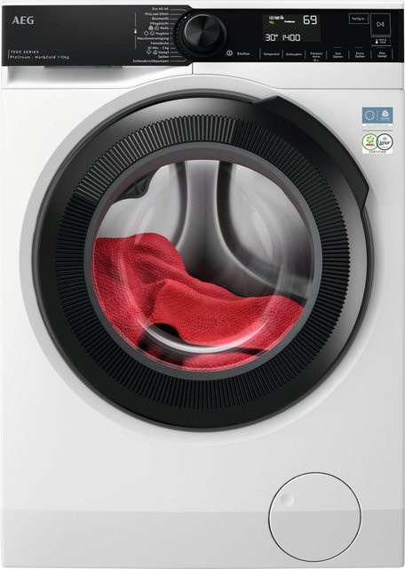 AEG Lavamat LR7FH75400 Frontlader Waschmaschine in Weiß mit 10 kg Kapazität, 1400 U/min und Dampfprogrammen - Bild 1