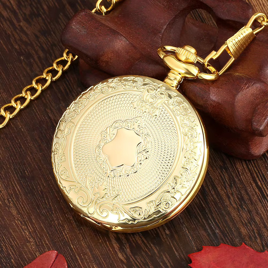 Wecin Taschenuhr, Quarz, Gold, Bronze, Unisex - Bild 2