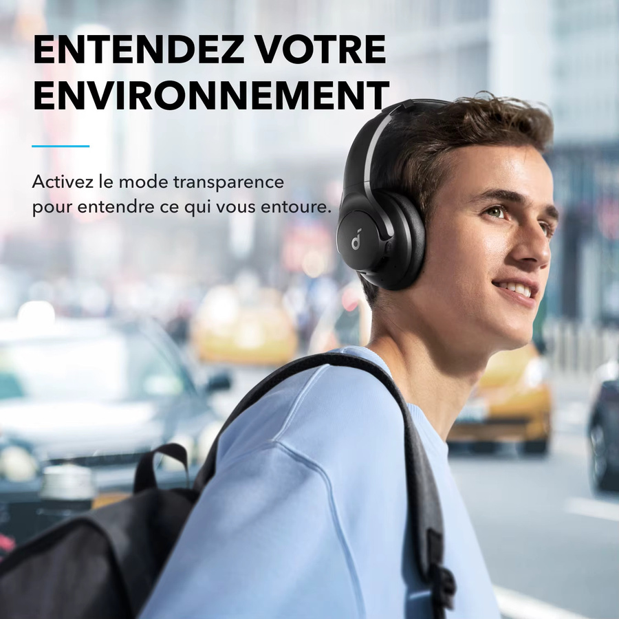 Soundcore by Anker Q20i Bluetooth Over-Ear Kopfhörer mit Hybrid Active Noise Cancelling, Schwarz - Bild 4