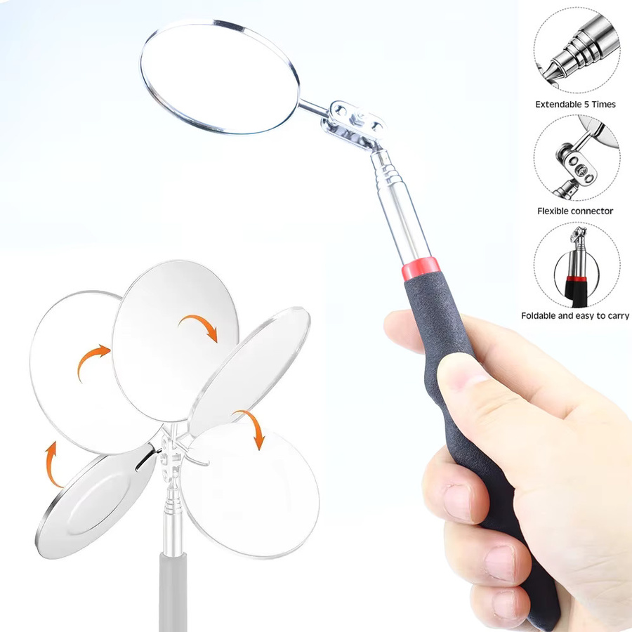 Besper 4-teiliges magnetisches Aufnahmewerkzeug-Set mit Teleskop-Magnet, flexibler Magnet-Kehrmaschine und LED-Blitz - Bild 2