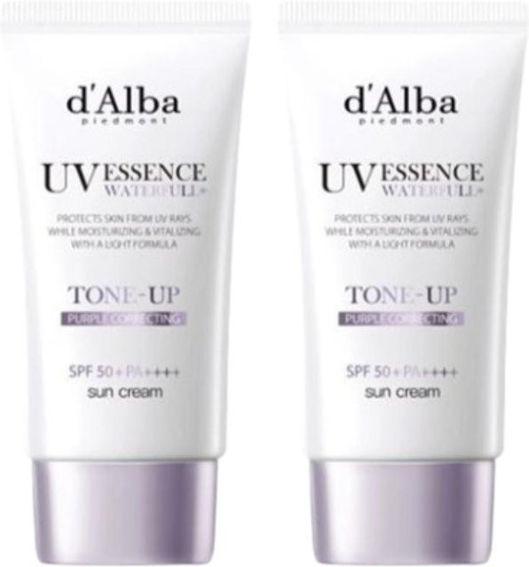 d'Alba Waterful Tone Up Sonnencreme Lila, 50 ml, Duo-Set - Bild 1