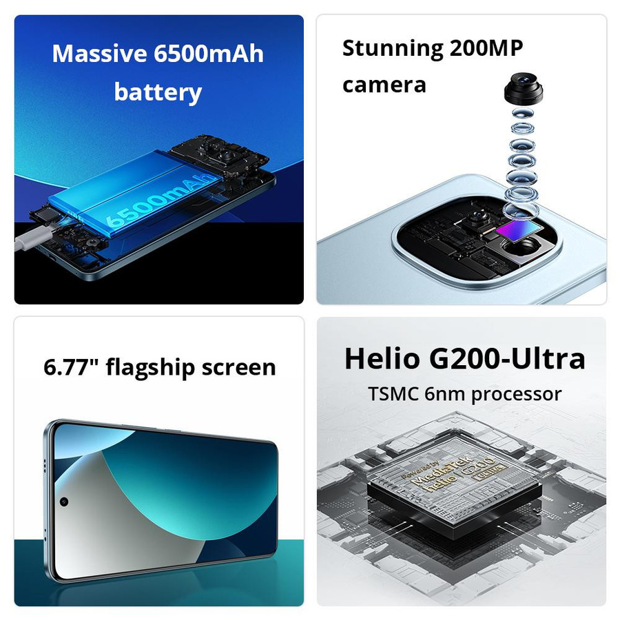 Xiaomi Redmi Note 15 Pro 4G Smartphone mit NFC, 6,77 Zoll Display, 256 GB Speicher, Blau/Schwarz/Titan - Bild 4