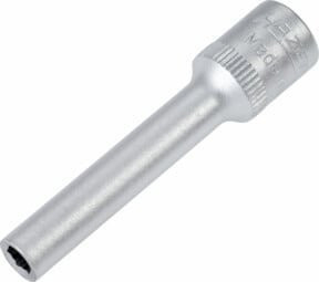 Hazet 6-Kant-Steckschlüssel-Einsatz 850LG-4 s in Silber, 4 mm Sechskant mit 6,3 mm (1/4 Zoll) Vierkantaufnahme - Bild 1