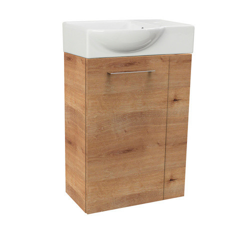 Fackelmann Waschbeckenunterschrank SBC Gäste Bad Asteiche Braun B/H/T: 44 x 60 x 24,3 cm - Bild 2