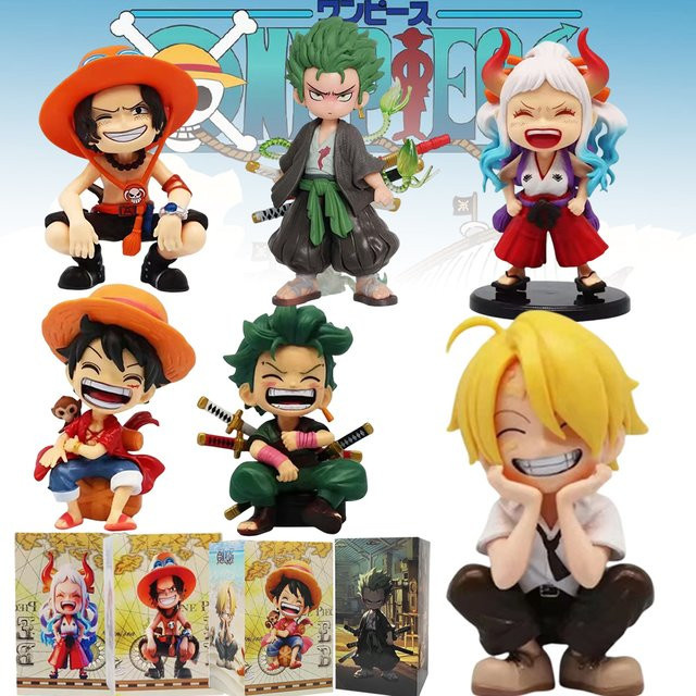 Bandai One Piece Monkey D Luffy Roronoa Zoro Q-Version PVC-Modell, 12-15cm - Bild 1