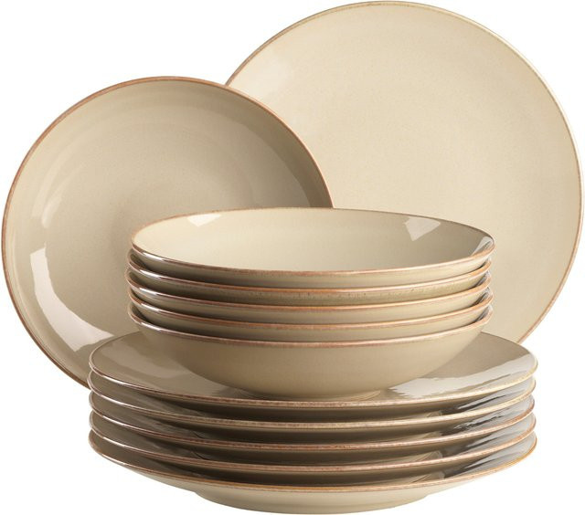 Mäser Tafelservice OSSIA aus Keramik in Beige - Bild 1