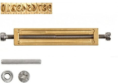 VEVOR Heißpräge-Zahlen Set aus Messing in Gold, 10-teiliges Zahlenprägeform-Set mit Zahlen 0 bis 9 und T-Nut-Design, kompatibel mit VEVOR Stanzmaschinen - Bild 1