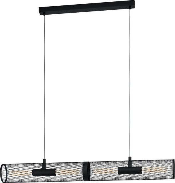 Eglo Pendelleuchte Redcliffe 4-flammig Schwarz Metall Industrial-Look B/T/H: 108 x 12,5 cm - Bild 1