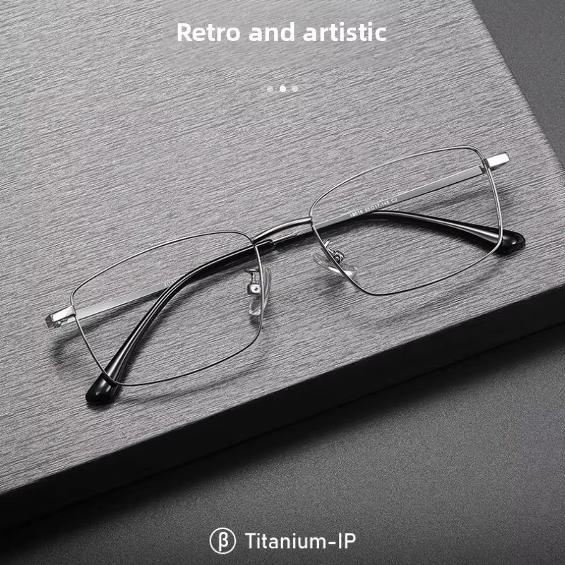 SZTZX Progressive Lesebrille, Titan, rectangular, silver, photochrome, Anti-Blaulicht - Bild 2