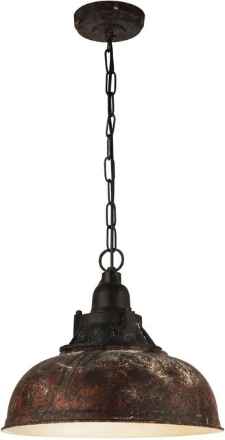 Eglo Pendelleuchte Grantham 1 im Industrial-Stil, Antik Braun, Durchmesser: 37 cm, Höhe: 110 cm - Bild 1