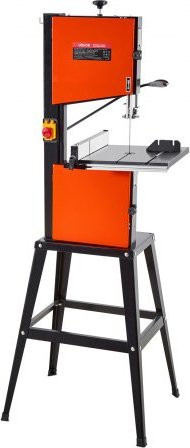 VEVOR Zweigang-Holzbandsäge mit Untergestell in Orange, 254 mm, 373 W, max. Schnitthöhe: 160 mm, Gusseisentisch: 335 x 340 mm, mit 360°-Arbeitsleuchte, Gehrungsanschlag und Parallelanschlag - Bild 1