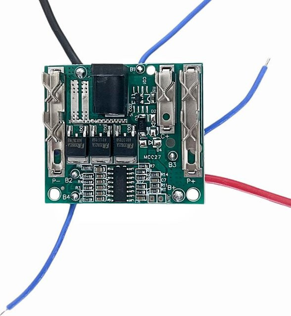 MT 5S BMS Schutzplatine für Li-Ion Lithium-Batteriepacks, 18V 21V 20A, Grün - Bild 1