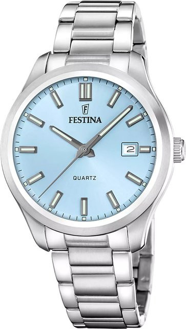 Festina Herrenuhr, Quarz, Edelstahl, Blau, 42 mm, 5 ATM - Bild 1