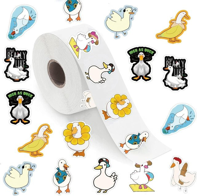 500 Stück Binchi Outdoor Product Wasserdichte Cartoon-Tierform Aufkleber in Mehrfarbig als Motivations- und Belohnungsaufkleber für Kinder - Bild 1