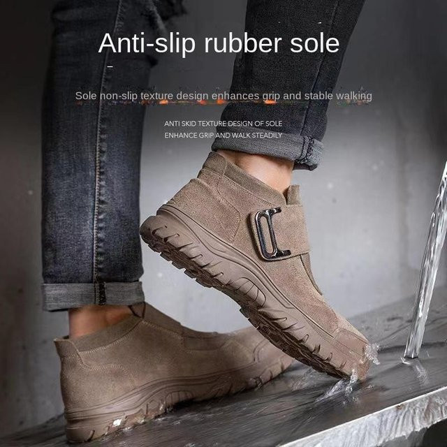 Avant-garde Arbeitsschutzschuhe für Herren aus Leder, durchstichsicher und verbrühungssicher, Farbe: Grau, Größe: 46 - Bild 1