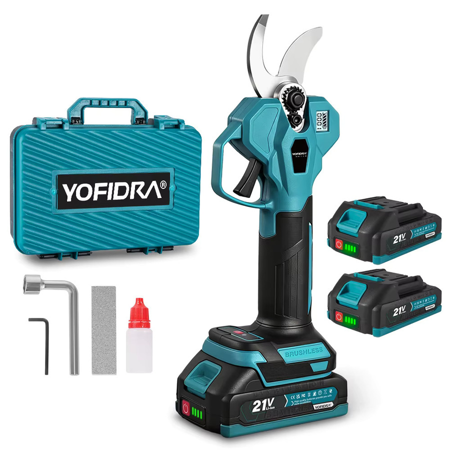 YOFIDRA Bürstenlose elektrische Gartenschere mit 32 mm Schneidkapazität und 2 Gängen, kabellose Gartenschere für Makita 21 V Akku-Pins - Bild 6