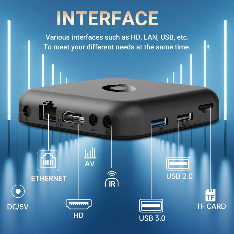XGODY R69Q Smart TV Box Android 14, 4K UHD Streaming Media Player mit 2 GB RAM + 32 GB Speicher, Bluetooth 5.4, Google Assistant, Dual Wifi 5G, Schwarz - Bild 6