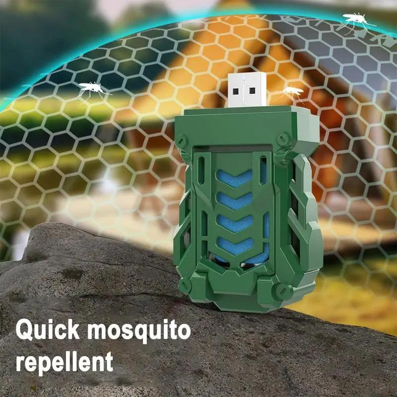Tragbares elektrisches Mückenschutzmittel Gerät USB-wiederaufladbar für Outdoor und Camping in Grün - Bild 2