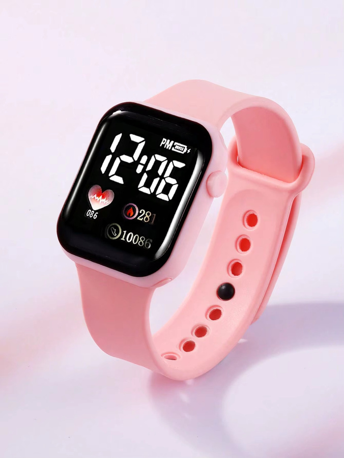 Smartwatch, Silikon, Schwarz, Rechteckig - Bild 4