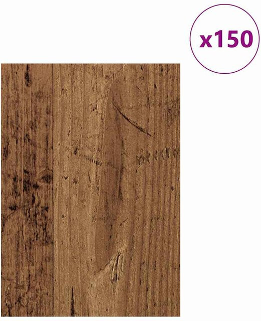 VD Home Furnishing Dekorative Paneele in Altholz-Optik, 150 Stück, Braun, B/H/T: 21 x 30 x 0,27 cm - Bild 1