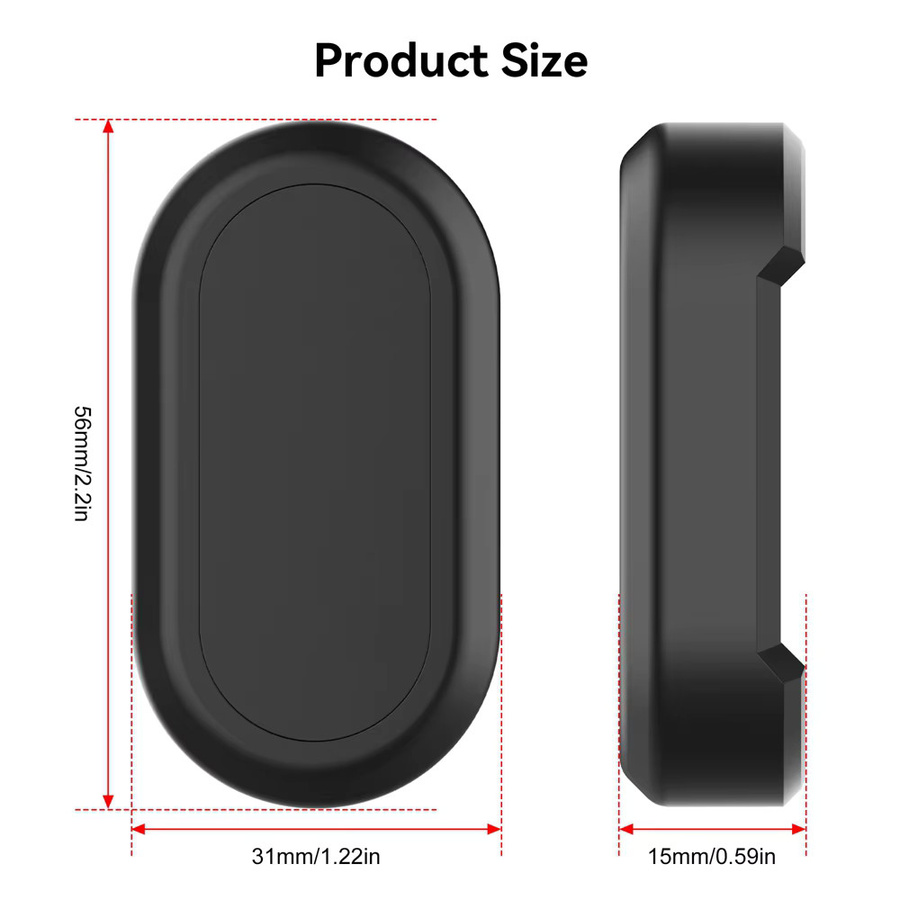Samsung SmartTag2 Magnethalter Silikon-Schutzhülle mit 3M-Klebstoff wasserdicht, Schwarz - Bild 6